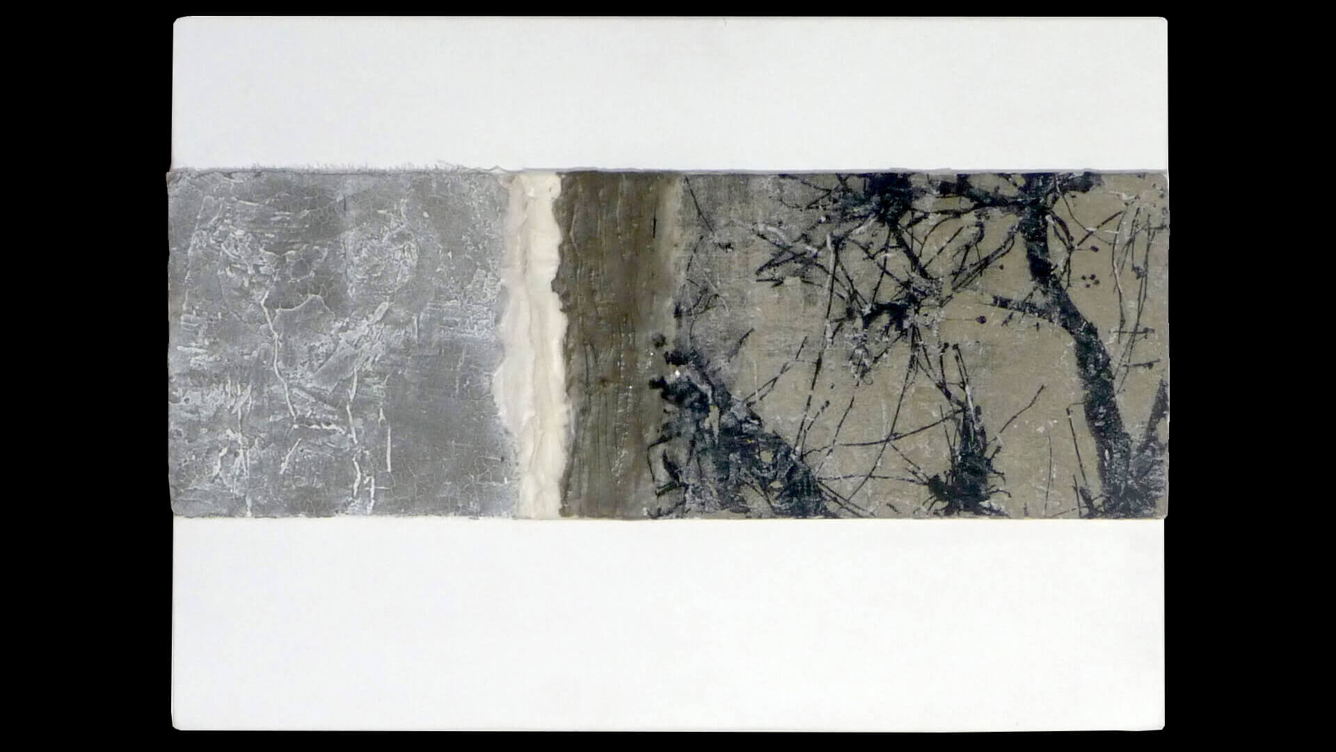 natur versus beton.jpg, 35 x 45 cm, beton, papier, wachs auf holz